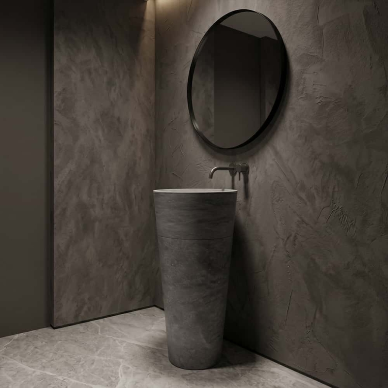 Allure Honed Pedestal Marble Sink 16 9/16×35 28/64 (SN00332)