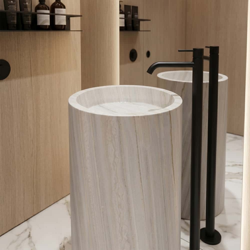 Skyline Honed Marble Sink (SN00356)