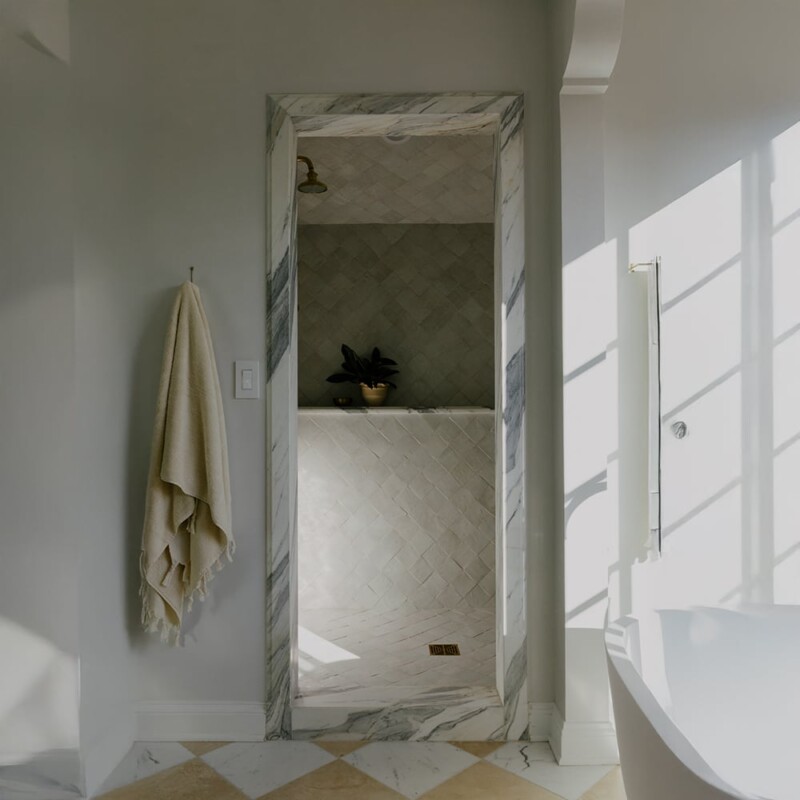Ivory Honed Travertine Tiles 12×12 (TL10482) Calacatta Gold Honed Marble Tiles 12×12 (TL90760)