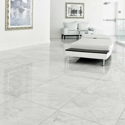 Calacatta Gold Extra Polished Marble Tile 18×18 (TL10575)