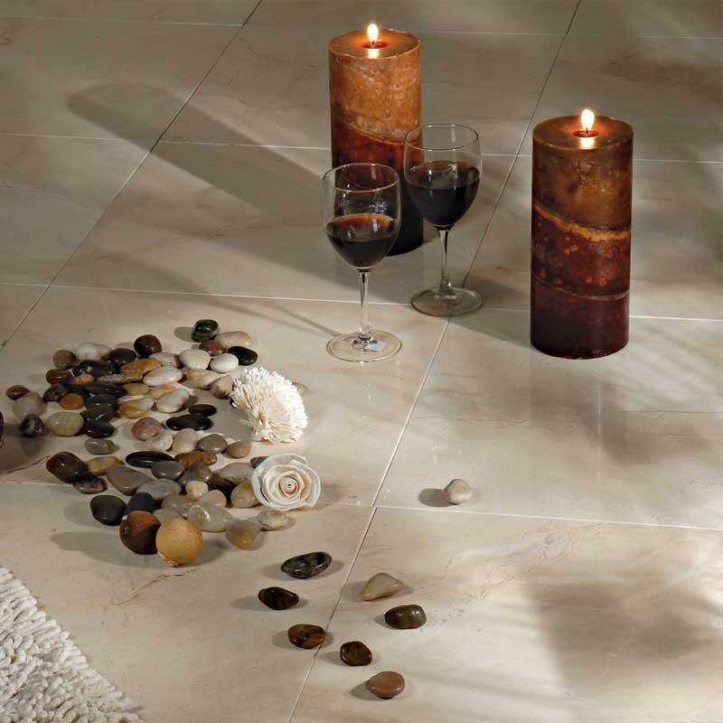 Crema Marfil Polished Marble Tile 12×12 (TL12741)