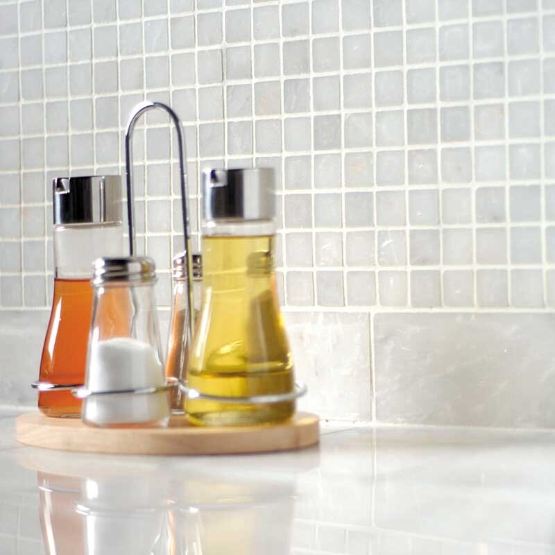 Avalon Polished Marble Tile 2 3/4×5 1/2 (TL13313) Avalon Polished 1×1 Marble Mosaic 12×12 (MS00697)