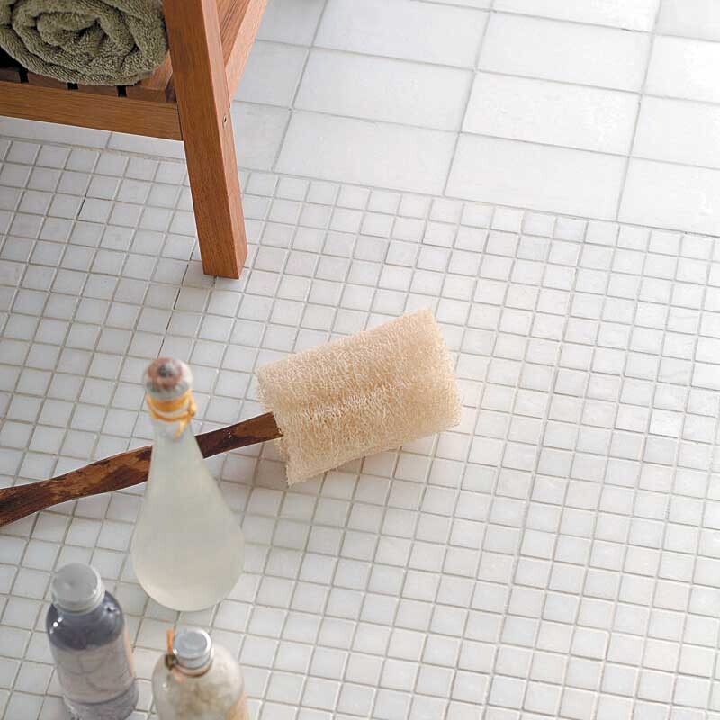 Thassos White Polished Marble Tile 2 3/4×5 1/2 (TL13391) Thassos White Polished 1×1 Marble Mosaic 12×12 (MS00718)