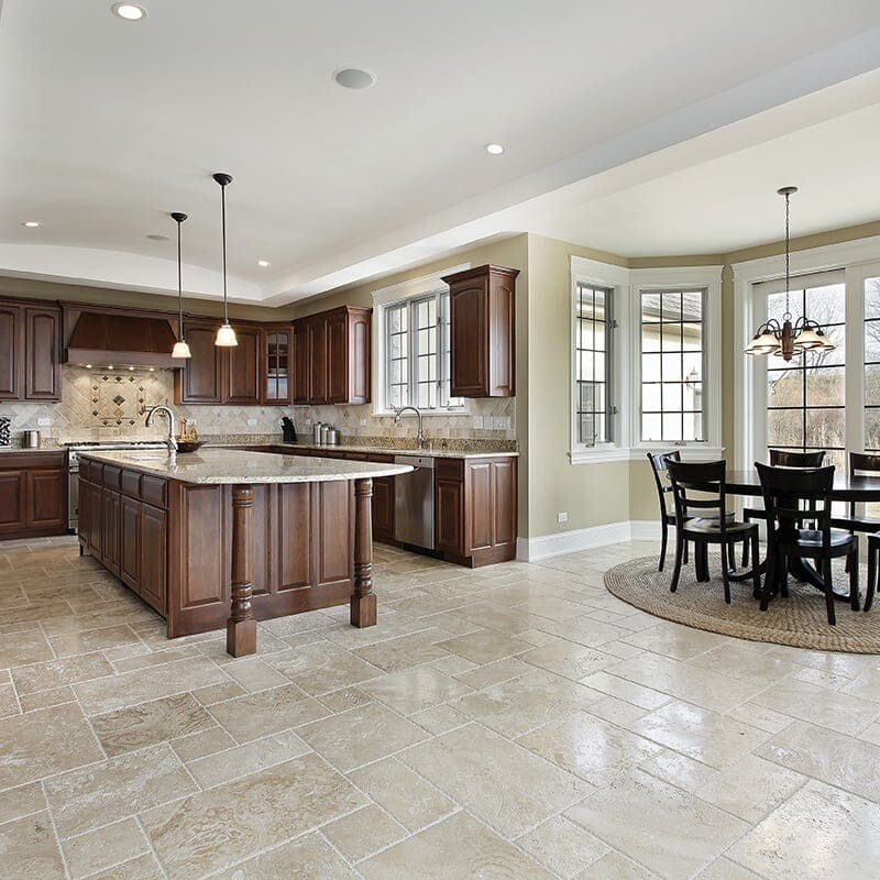 Ivory Pave Real Travertine Patterns Versailles Pattern (TL13440)