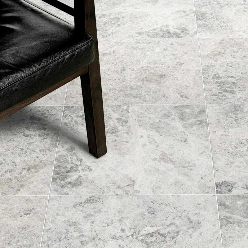 Silver Shadow Honed Marble Tile 18×18 (TL13900)