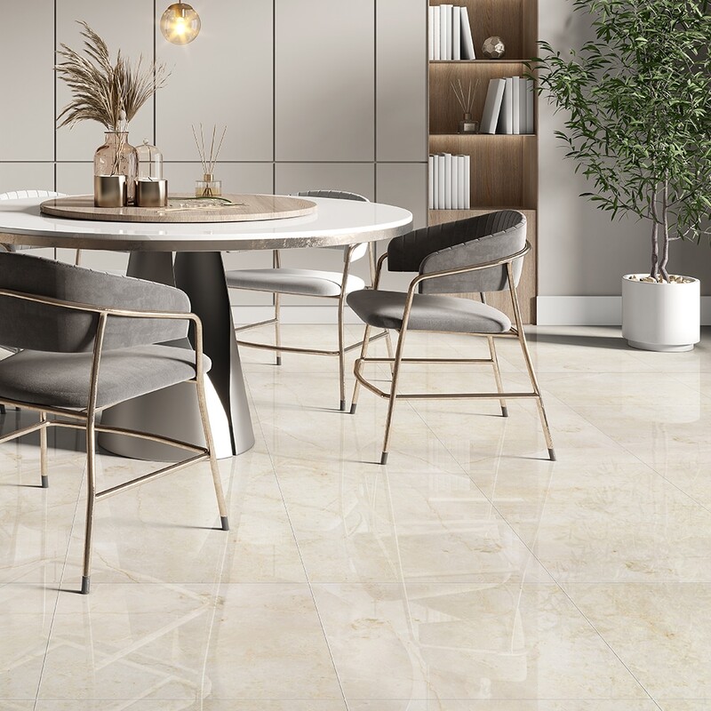 Desert Cream Polished Marble Tile 23 5/8×23 5/8 (TL14259)