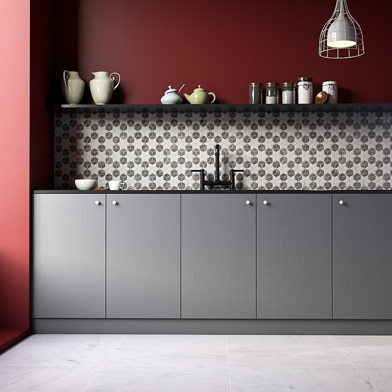Avalon Polished Marble Tile 24×24 (TL14899) Avalon, Silver Drop Polished Stars Marble Mosaic 14 3/16×14 15/16 (MS01733)
