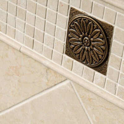 Sylvester Beige Tumbled 1×1 Marble Mosaic 12×12 (MS01022)