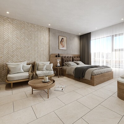 Diana Royal Leather Marble Tile 16×24 (TL15956) Diana Royal Honed Marble Tile 2×8 (TL20031)