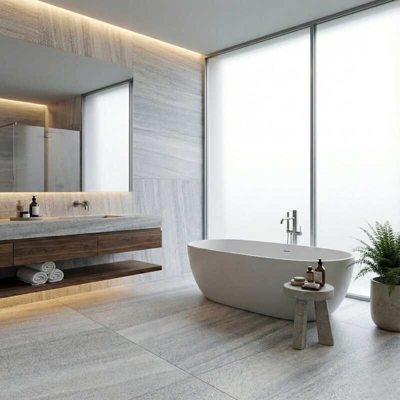 Skyline Vein Cut Full Grain Marble Tiles 16×24 (TL15981)