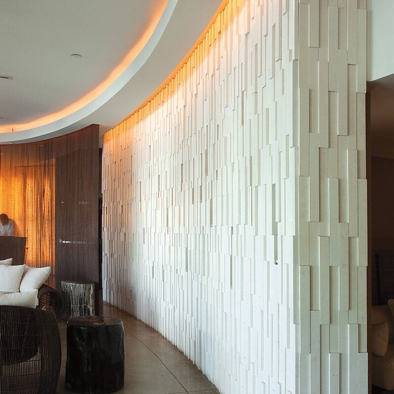 Champagne Honed Limestone Wall Decos Elevations Pattern (TL16171)