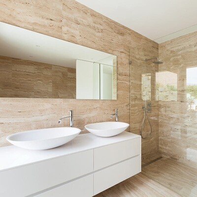 Ivory Vein Cut Honed Filled Travertine Tile 12×24 (TL17224)