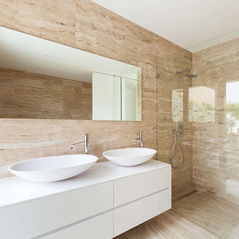 Ivory Vein Cut Honed Filled Travertine Tile 12×24 (TL17224)
