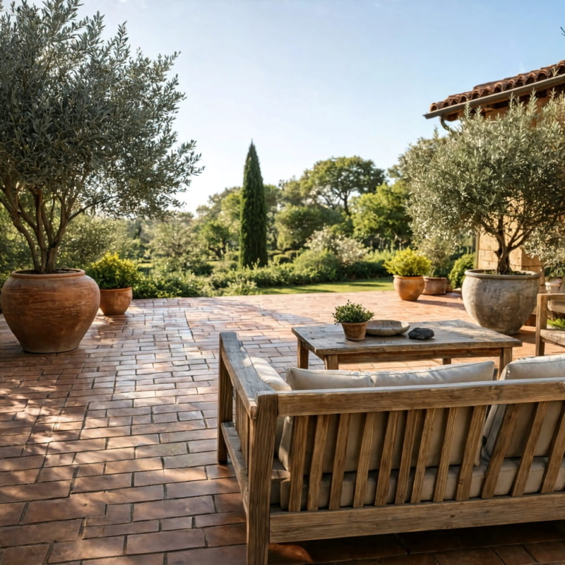 Red Textured Terracotta Tile 2 9/16×8 7/16 (TL17353)
