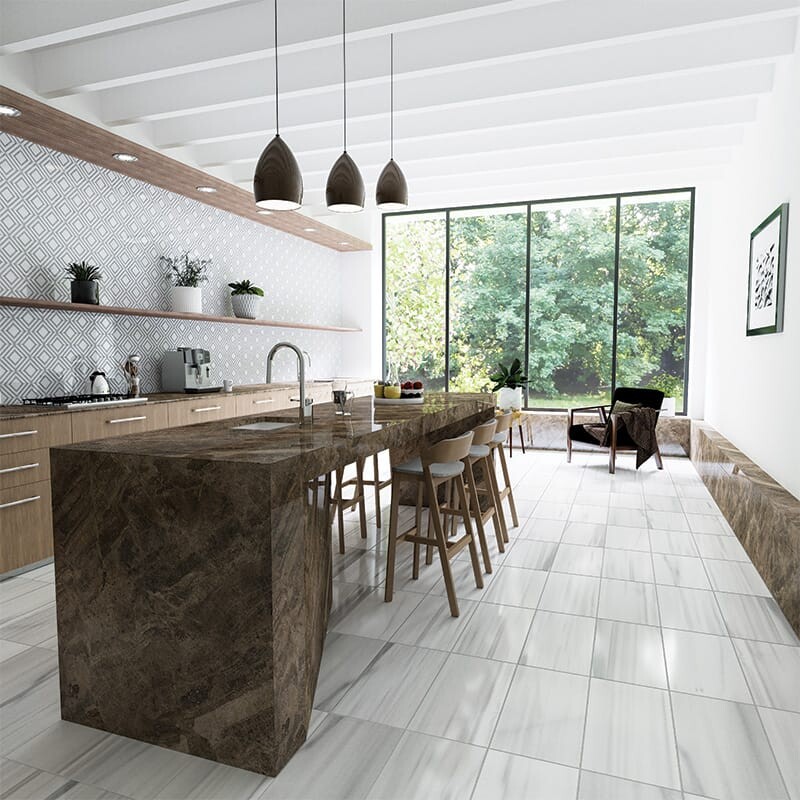 Frost White Honed Marble Tile 12×24 (TL17772)