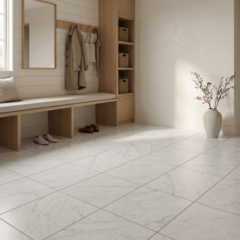 Bianco Dolomiti Classic Honed Marble Tiles 12×12 (TL17818)