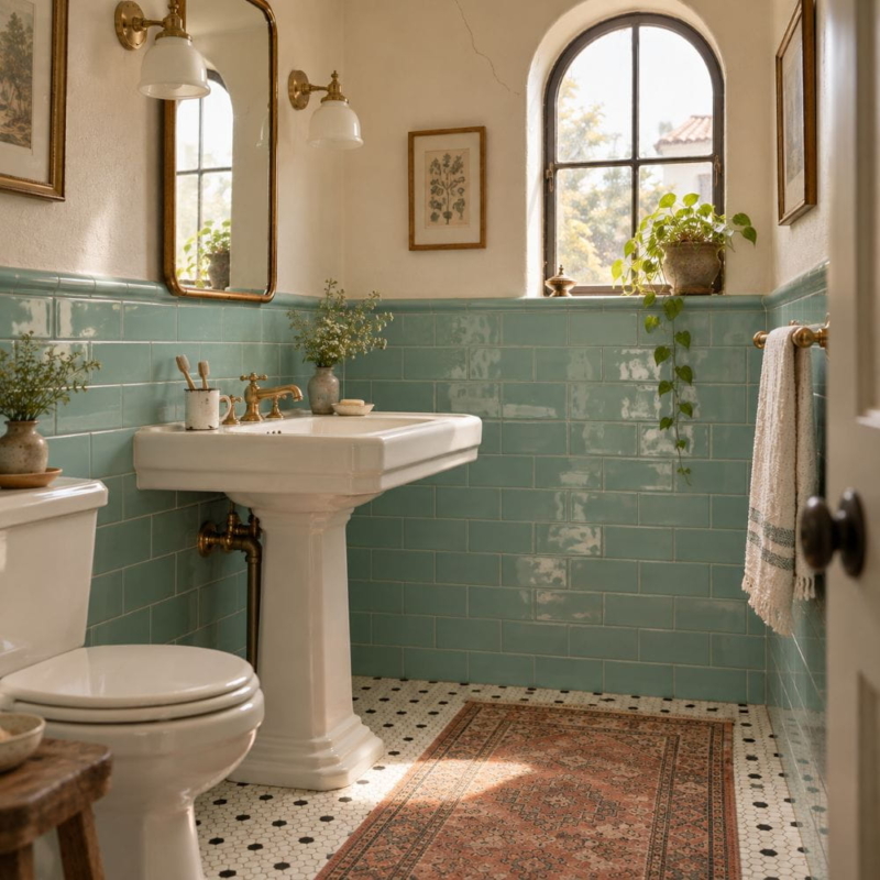 Witty Green Glossy Subway Ceramic Tile 3×6 (TL18325)