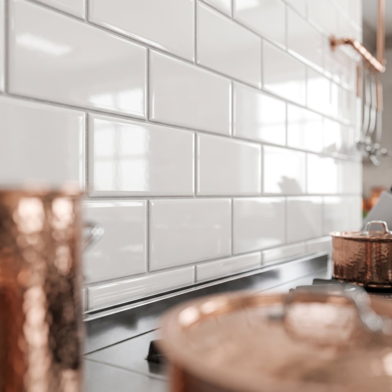 Royal White Glossy Subway Ceramic Tile 3×6 (TL18350)