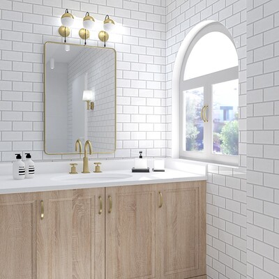 Royal White Glossy Ceramic Tile 3×6 (TL18350)