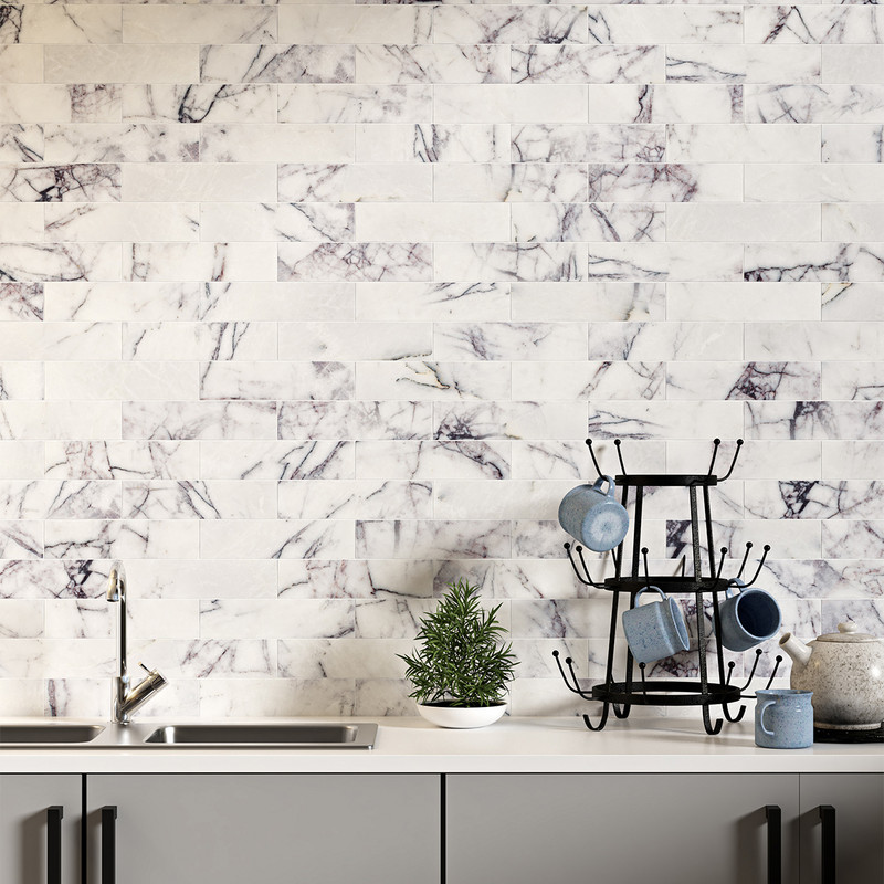 Lilac Honed Marble Tile 3×12 (TL18430)