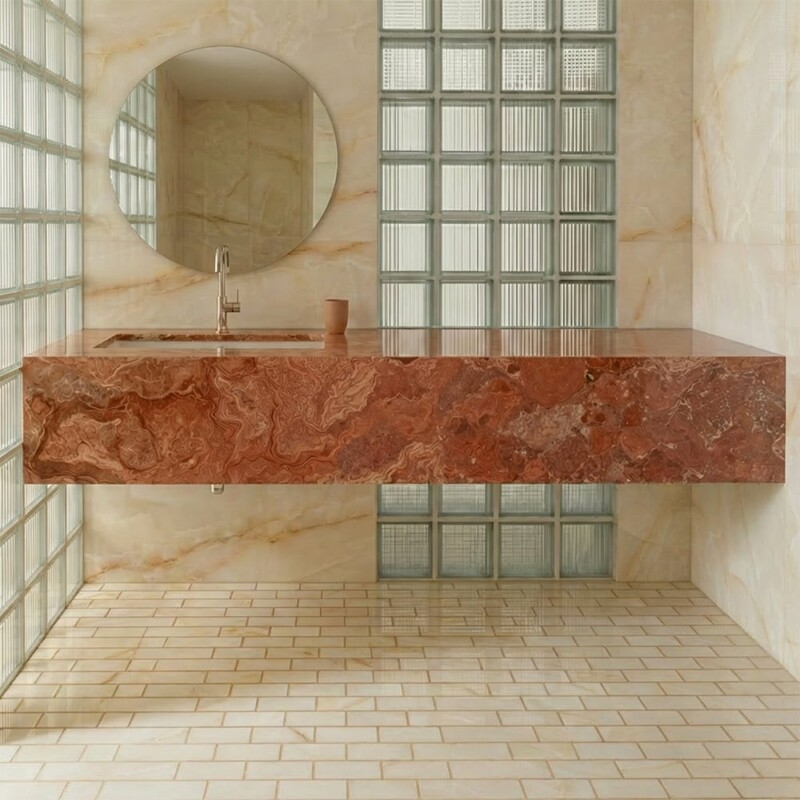 Calacatta Amber Honed Subway Marble Tiles 3×12 (TL19255)