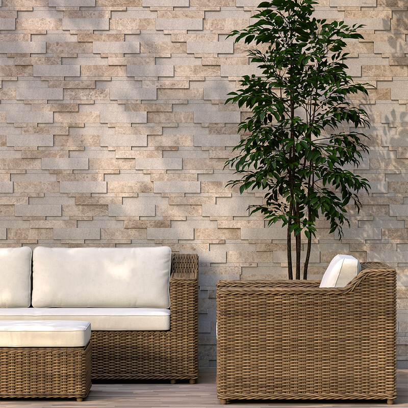 Silver Shadow Multi Finish Marble Wall Decos New Elevation Pattern (TL20012)