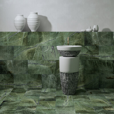 Verde Tia Honed Marble Tile 12×24 (TL20362)