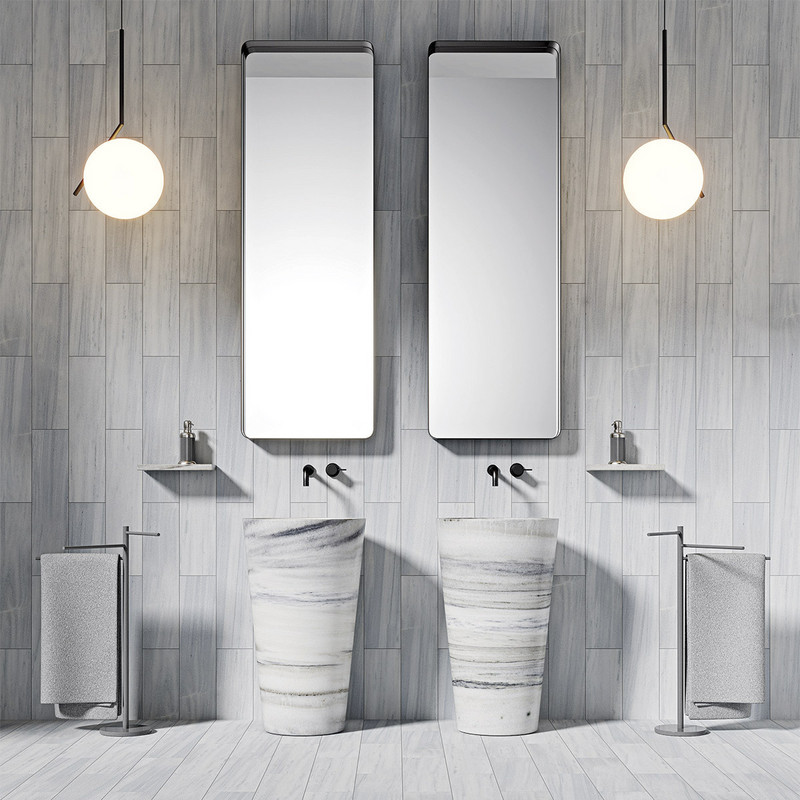 Skyline Vein Cut Leather Marble Tile 6×24 (TL20477)
