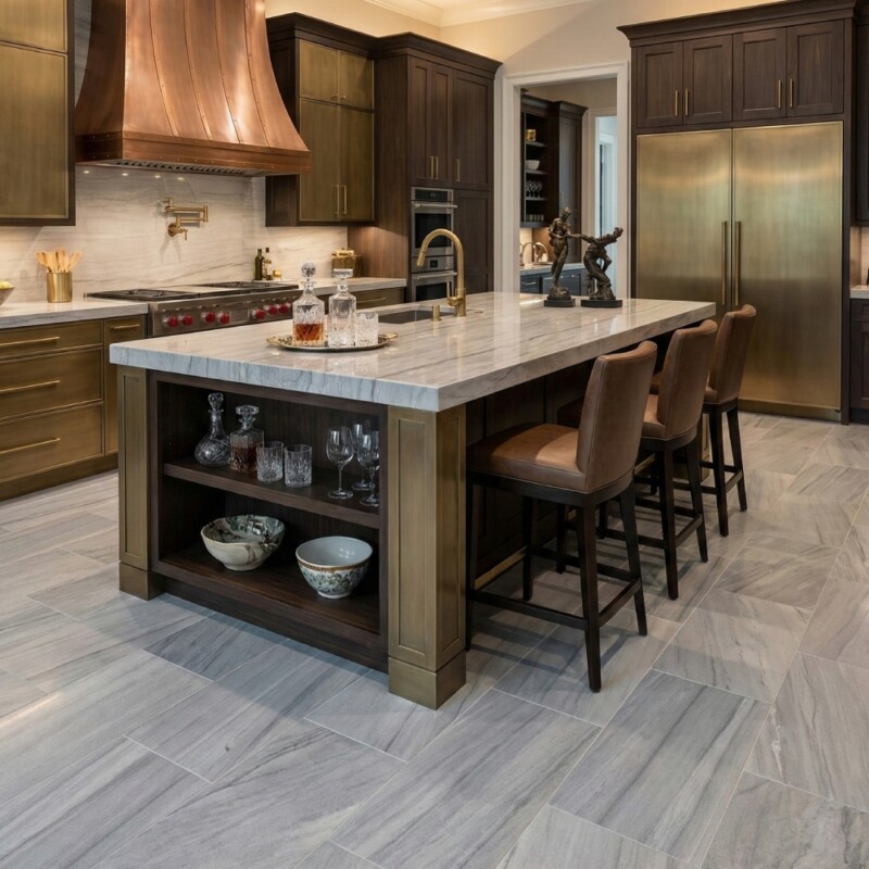 Bardiglio Royal Textured Marble Tiles 16×24 (TL20582)