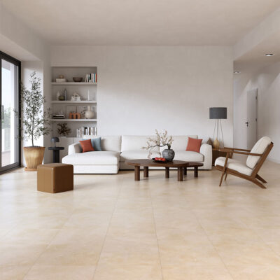 Ivory Light Patika Filled Travertine Tile 18×18 (TL20947)