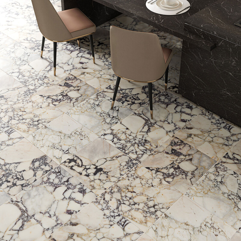 Calacatta Picasso Honed Marble Tile 18×18 (TL21002)