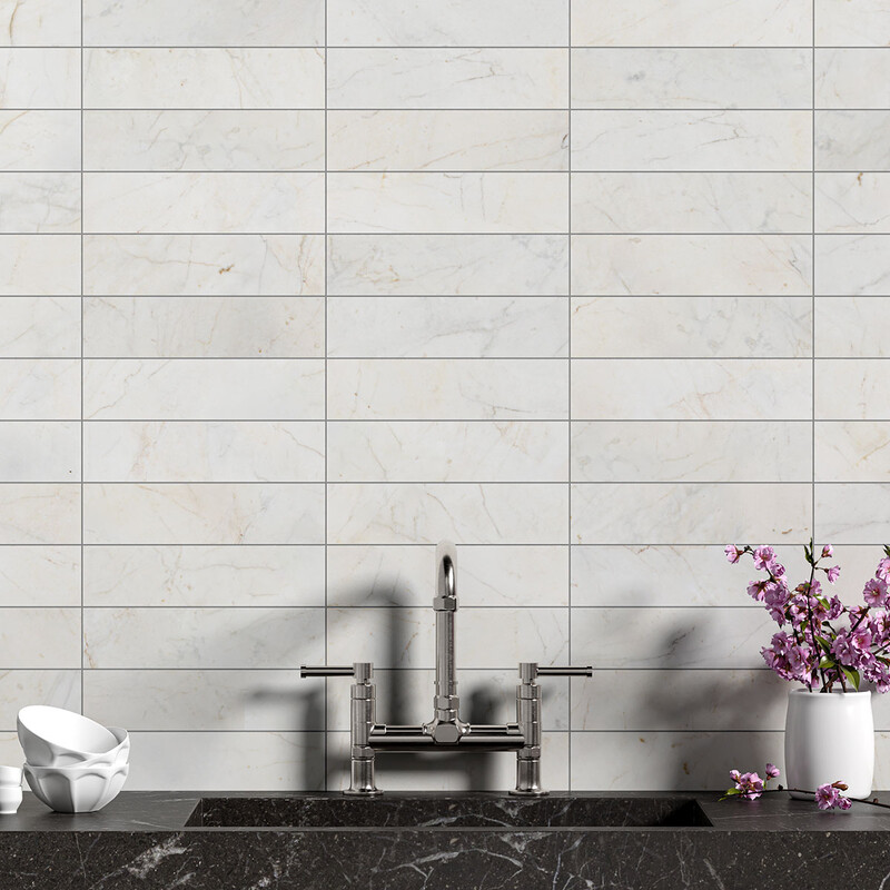 White Pearl Honed  Marble Tile 3×12 (TL21008)
