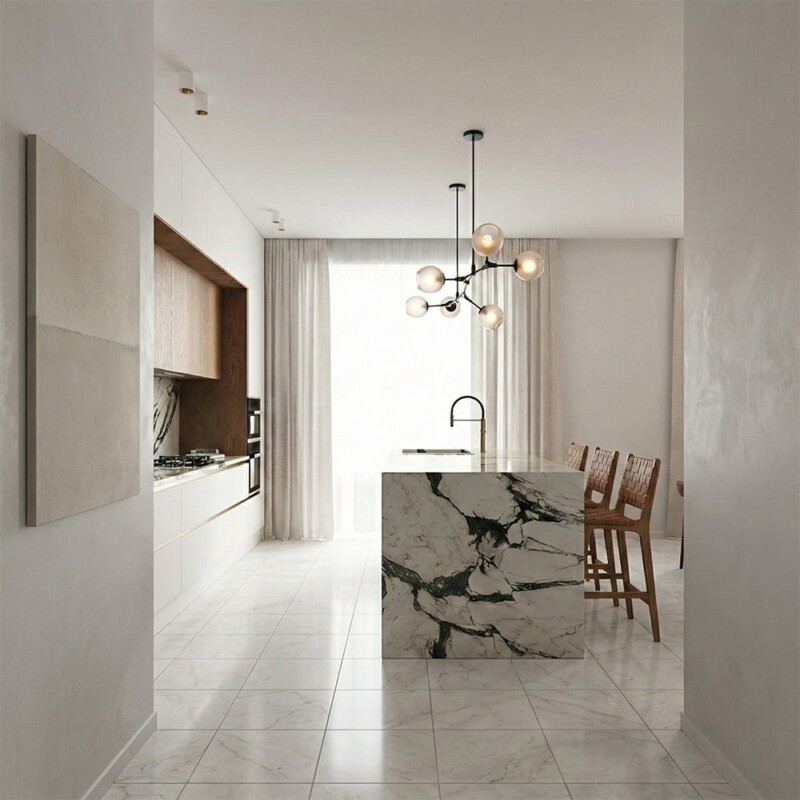 White Pearl Honed Marble Tiles 18×18 (TL21009)