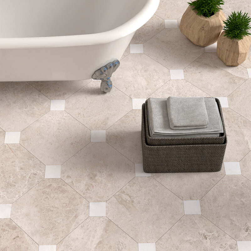 Silver Shadow, Glacier Tumbled Limestone Tile 16×16 (TL21021)