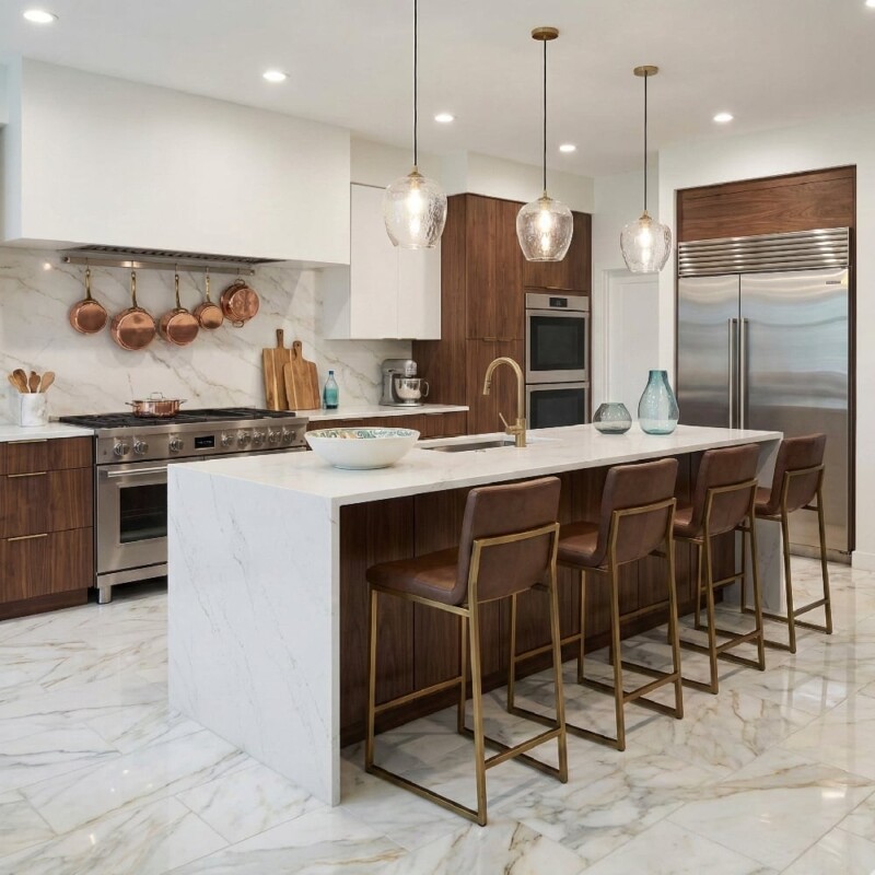 Calacatta Renaissance Honed Marble Tiles 12×24 (TL21339)