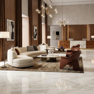 Calacatta Renaissance Honed Marble Tiles 12×24 (TL21339)