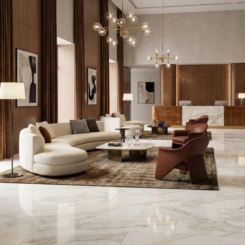 Calacatta Renaissance Honed Marble Tiles 12×24 (TL21339)