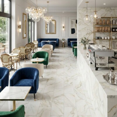 Calacatta Renaissance Honed Marble Tiles 12×24 (TL21339)