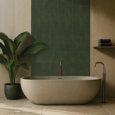 Piastrella in mattoni sottili Joy Green Rustic Subway 2 3/4×9 3/4 (TL61158)