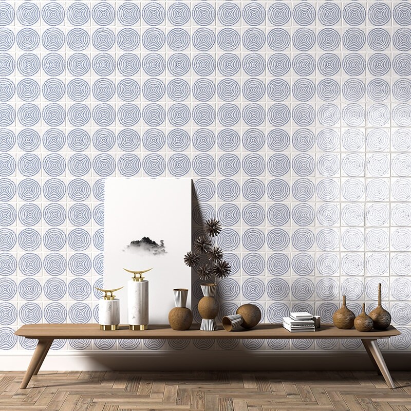 Batik 5 Square 1/2 Glazed Terracotta Tile 6×6 (TL80197)