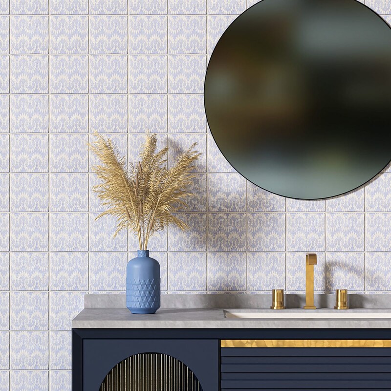 Indigo Wash Flama Glossy Glazed Terracotta Tile 6×6 (TL80363)