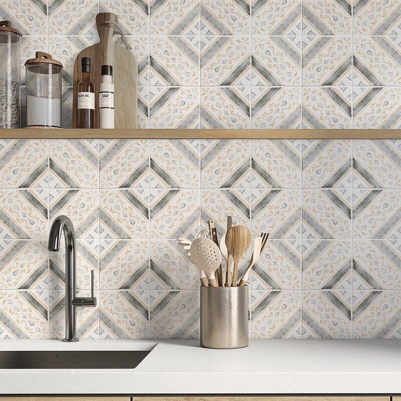 Rogusa Bianco Glossy Ceramic Tile 6×6 (TL80392)