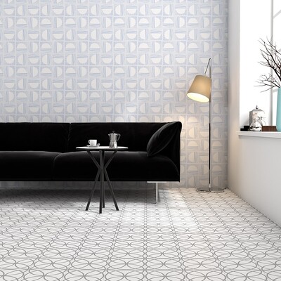 Blanco Matte Porcelain Tile 8×8 (TL80409) Aluna Matte Ceramic Tile 6×6 (TL80385)