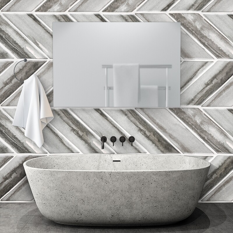 Piastrella in ceramica Storm Matte Chevron 2×6 (TL80446)