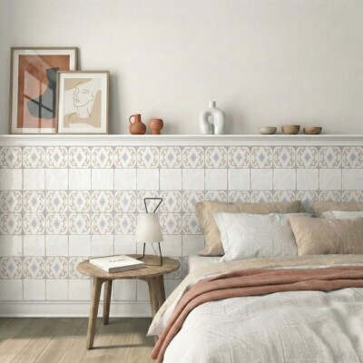 Antiqued Mallorca Glossy Glazed Terracotta Tiles 6×6 (TL80450) Vintage Linen India Glossy Glazed Terracotta Tiles 6×6 (TL80360) Royal White Glossy Ogee Trim Glazed Terracotta Moldings 2×6 (ML80026) Royal White Glossy Base Trim Glazed Terracotta Moldings 4 3/16×6 (ML80018)