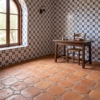 Roussillon Glossy Ceramic Tiles 6×6 (TL80558), Cotto Med Natural Octagon Terracotta Tiles 8×8 (TL91164)