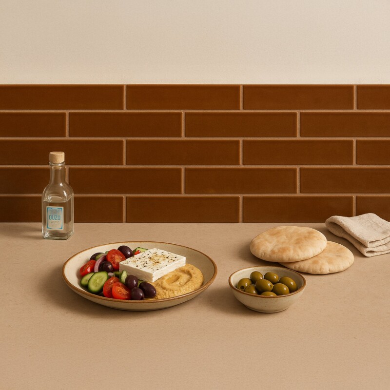 Hickory Glossy Thin Brick Tile 2 1/4×7 7/8 (TL80570)