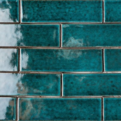 Aquamarine Glossy Glazed Terracotta Tiles 2 1/4×7 7/8 (TL80571)