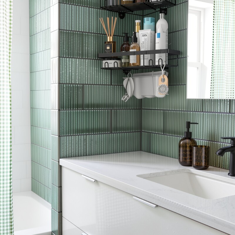 Sage Glossy Staccato Thin Brick Accent Tiles 2 1/4×7 7/8 (TL80576)