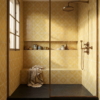 Island House Lemon, Royal White Glossy Chez Bamboo Glazed Terracotta Tile 6×6 (TL80677)